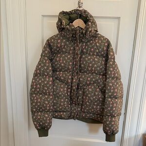 Floral Hooded Down Puffer Jacket - the GREAT.